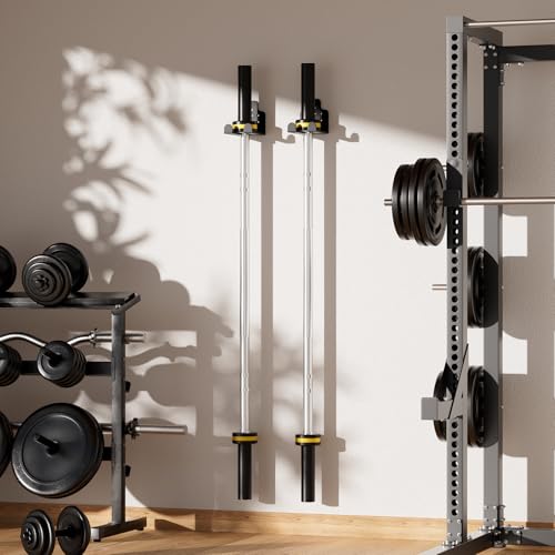 JNIHEEP Barbell Wall Holder,Olympic Barbell Hanger,Home Gym Bar Wall Rack - color: Black 1 hook