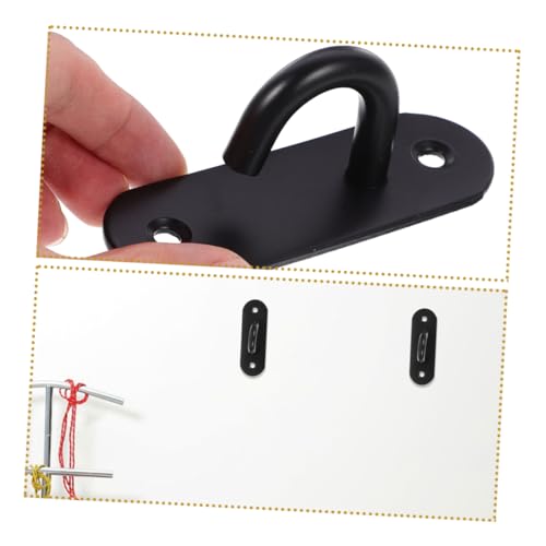 Abaodam 2pcs Stainless Steel Wall Mount Exercise Anchor Resistance Bands Fixing Hanger for Yoga Gym Home Workout