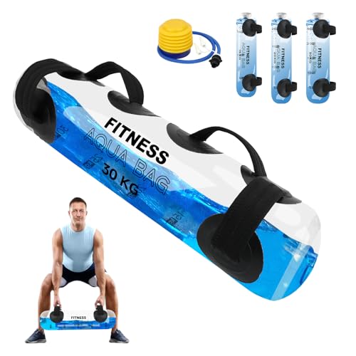 Aqua Bag Workout, Adjustable Training Bag and Power Bag with Water, Core and Balance Trainer, Portable Stability Fitness &Full Body Exercise Equipment for Weight