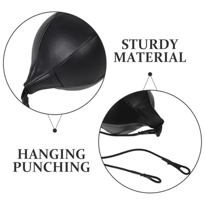 Boxing Speed Training Ball Double-end Pu Hanging Reaction Ball with Rope, Pump, Needle, and Hook Set for Hand-Eye Coordination and Reflex Boxing Workout at Home