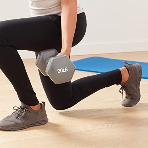 Amazon Basics Vinyl Coated Dumbbell Hand Weights - style: 20 Pounds, Pair