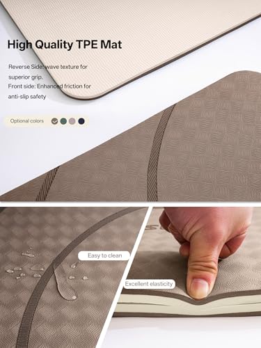 EaseUp Large yoga mat,73’x35.5’x0.4’,extra thick and wide,10mm pilates mat,non-slip exercise mat,workout mats for home gym