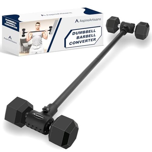 Dumbbell to Barbell Converter – Adjustable Weights & 200LB Capacity for Home Gym Strength Training