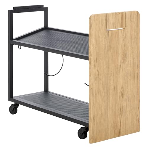 SEI Furniture - Sidekick Sport Equipment Rolling Rack - Transitional Design, Metal and Wood - Ideal for Bedroom, Living Room (HZ0123)