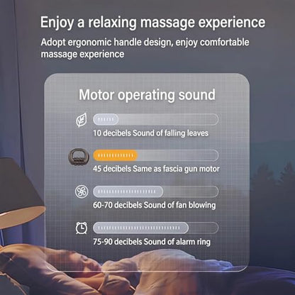 Electric Handheld Rolling Massager, Deep Tissue Percussion Massage Roller with 3 Intensity Levels, 270-Min Battery Life for Muscle Relief & Plantar Fasciitis, for Hands Wrists Thighs Calves