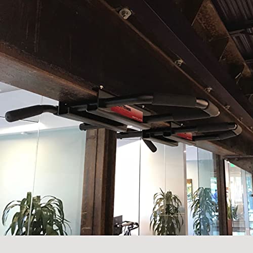 600 LBS Limit - Extreme I-Beam Pull Up Bar - Bent Bar - Rubber Grips