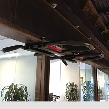 600 LBS Limit - Extreme I-Beam Pull Up Bar - Bent Bar - Rubber Grips