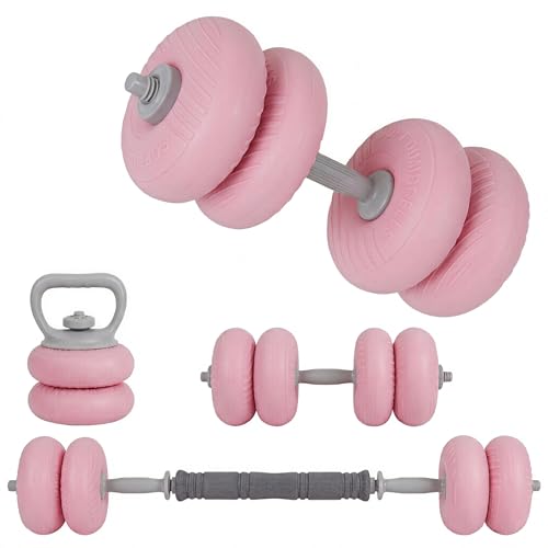 3-in-1 Adjustable Dumbbell Set 13/18/22/35LB - Soft Shell Weight Set Converts to Barbell & Kettlebell with Connector, All-in-1 Home Gym Strength Training Equipment for Men & Women