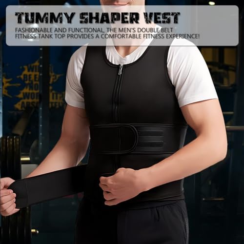 Men's Double Blet Fitness Vest - size: X-Large
