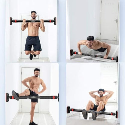 Portable Adjustable Pull Up Bar for Doorway, Chin-Up Bar, No Drill Installation, Unisex Fitness Equipment for Home and Office