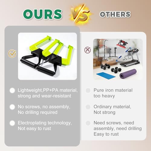 Portable Pull Up Bar for Doorway, 285LBS Heavy Duty Adjustable Chin Up Bar, No Drill Home Gym Equipment for Home Workout, Strength Training