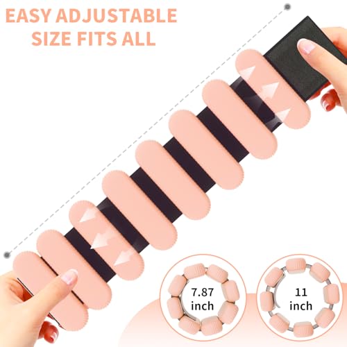 YOVKOK Adjustable Wrist Ankle Weights, 2 LBS/Pair, Bundle Options - color: Flesh Pink