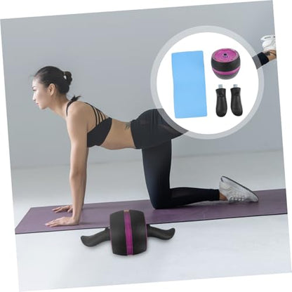 LIOOBO Ab Roller Wheel with Automatic Rebound Non-slip Design for Home Fitness Core Strength Training Exercise Wheel with Extra Mat for Abdominal Workout