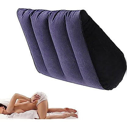 Inflatable Foam Body Pillow Sturdy Yoga Support Pillow, Wedge Pillow Yoga Mat Lumbar Stretcher, Improved Comfort Relief Knee and Back Pain Cushion - H