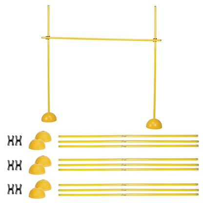 Champion Sports Agility Training Pole & Hurdle Sets – Speed, Footwork & Coordination Drills, Indoor/Outdoor PVC Poles