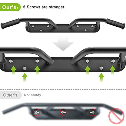 SELEWARE Heavy Duty Welded Pull Up Bar Wall/Joist/Ceiling Mount Chin Up Bar - color: C1: Black Wall Mount Pull Up Bar