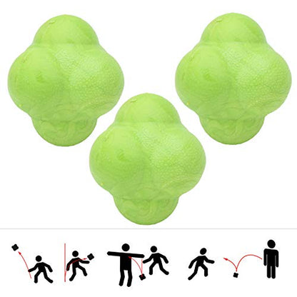 Reaction Ball, 3PCS Reflex Ball Bounce Reaction Balls Sports Reaction Balls Reactivity Ball Bounce Balls Speed Reflex Training Ball for Baseball Softball Reflex Agility Trainer