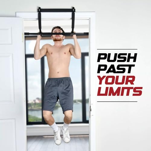 Pull Up Trainer Bar – Door Frame Pullup Bar, Indoor Body Workout Equipment | Hangable Fitness Bar with No Screws, Strength Training Tool for Home Gym, Upper Body Exercise Door Mount Bar