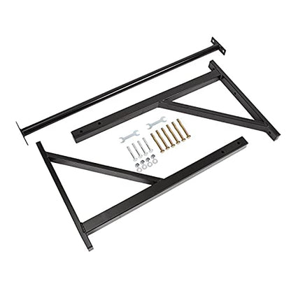 Pull Up Bar Wall Mounted Home Gym, 500lbs Capacity Heavy Duty Iron Chin Up Bar Upper Body Workout Bar for Strength Training Equipment, Fitness Exercise Frame for Indoor Outdoor Use