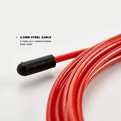 PICSIL - Professional Crosstraining Jump Rope | Double Bearings for Greater Speed | Adjustable and Ergonomic | Ideal for Fitness, Boxing, MMA | Unisex Jump Rope | ABS Material