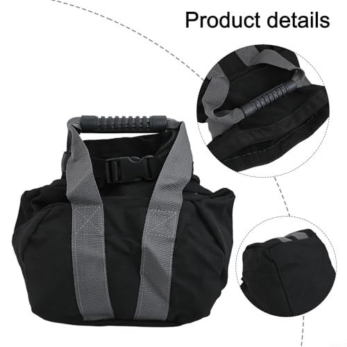 Adjustable Canvas Kettlebell Sandbag with Handle for Strength Training,Home Gym and Yoga Workouts,Empty Weight Lifting Bag Fillable up to 35lbs for Squats Swing