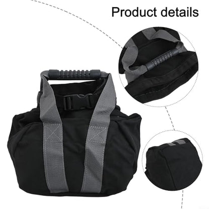 Adjustable Canvas Kettlebell Sandbag with Handle for Strength Training,Home Gym and Yoga Workouts,Empty Weight Lifting Bag Fillable up to 35lbs for Squats Swing