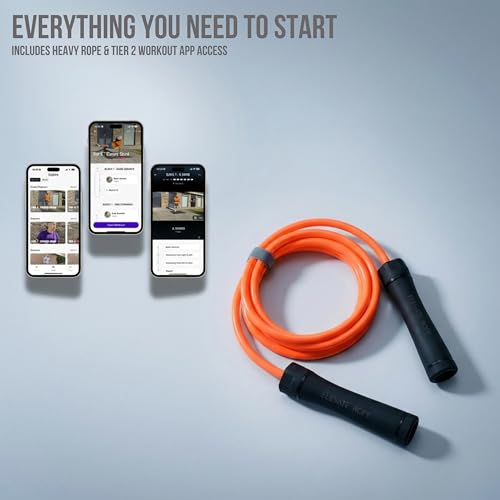 Elevate Gravity Heavy Rope - 3m, 10mm PVC - Boost Muscle, Cardio & Strength - Smooth Bearings - Ideal Indoor/Outdoor & Weight Loss. - color: Orange Aspiration