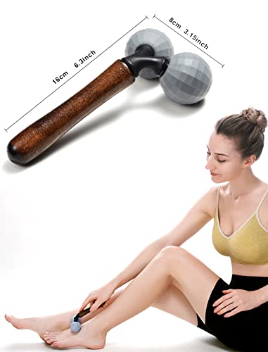 Relax Massage Roller - Body Massage Tools Myofascial Trigger Points Reduce Muscle Soreness Tightness Leg Cramps for Circulation, Stress, Arthritis and Hand Pain Relief & Recovery (Grey)