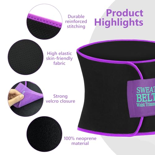 Waist Trainer for Women Lower Belly Fat, Waist Sweat Band for Women, Belly Band Sweat Belt, Stomach Wrap, Body Shaper