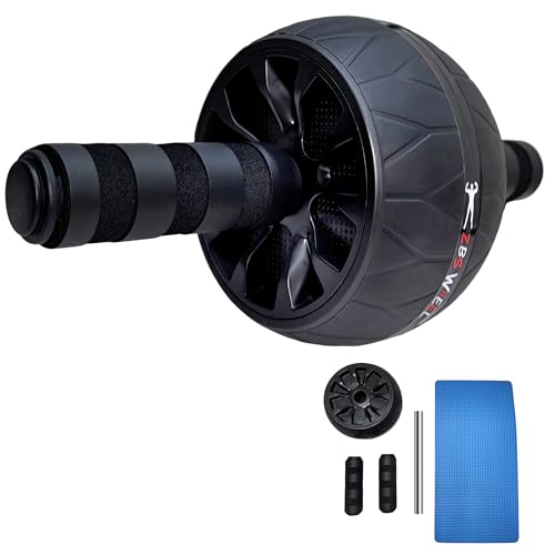 Ultimate Core Strength Wheel - Professional Ab Roller for Intense Home Workouts with Knee Support, Build Rock-Solid Abs & Total-Body Power