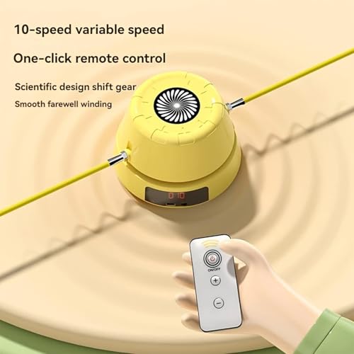 Hyperhop Auto Jump Trainer, Automatic Jump Rope Machine, Ropeless Skipping Rope with Remote Control & Digital Counter, 10-Speed Adjustable, USB Rechargeable