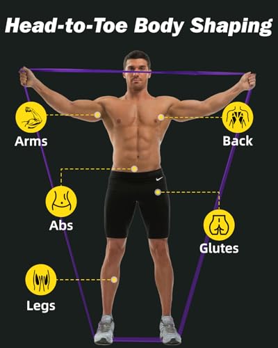 Zacro Resistance Bands Set with Door Anchor, Heavy Duty Pull Up Exercise Bands for Working Out, Muscle Power Strength Training, Physical Therapy, Home Fitness Gym Equipment for Men & Women