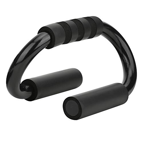 S Shape Push Up Bar Bracket, Foam Exercise Training, 2 Pieces, Black - Adjustable Position, Lightweight and Sturdy, Indoor Fitness for Men and Women