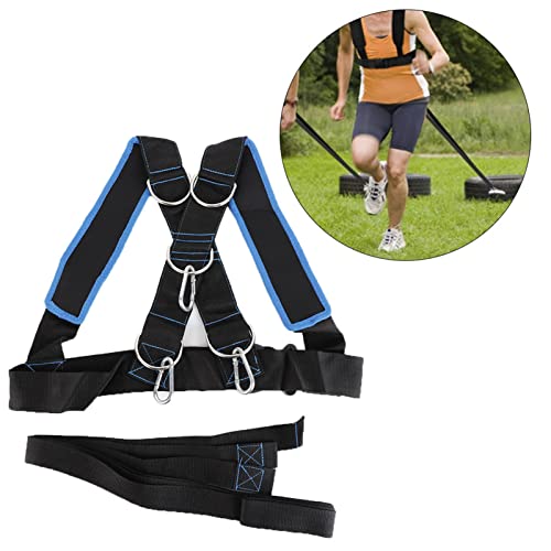 Sled Harness Training Gear for Athletes, a Complete Physical Training Kit with Adjustable Shoulder Straps for Pulling a sled or tire for Intense Workouts