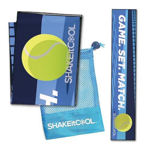 Original Cooling Towel – Be Cool in Style - Heat Relief, Soft, Lightweight, Sun Protection, Easy Clean - Perfect for Biking, Running, Yoga, Gym, Gardening - Tennis - color: Tennis