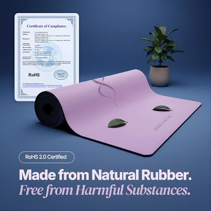 Natural Rubber Workout Mat with Bag | Thick Rubber mat 4.5 mm | Non Slip Yoga Mat Non Slip| Gym Mats for Home Gym Floor Mat, Home Exercise Mats for Home Workout Accessories, Fitness Mat, Workout Mats for Home Gym, Yoga Matt, Stretching Mat, Thick Exercise