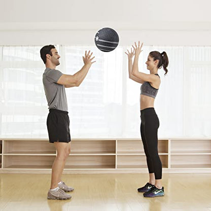 JFIT Dual Texture Medicine Ball – Weighted Exercise Ball for Strength, Core & Functional Fitness Training - style: 16lb