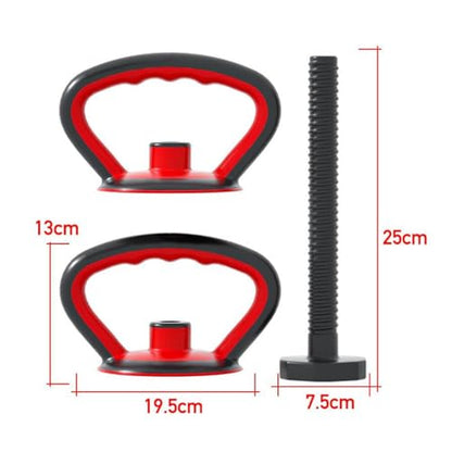 Adjustable Kettlebell Handle, Plate Kettlebell Grip Loadable Ergonomic Weight Strength Training Weightlifting Accessories for Home Gym Set
