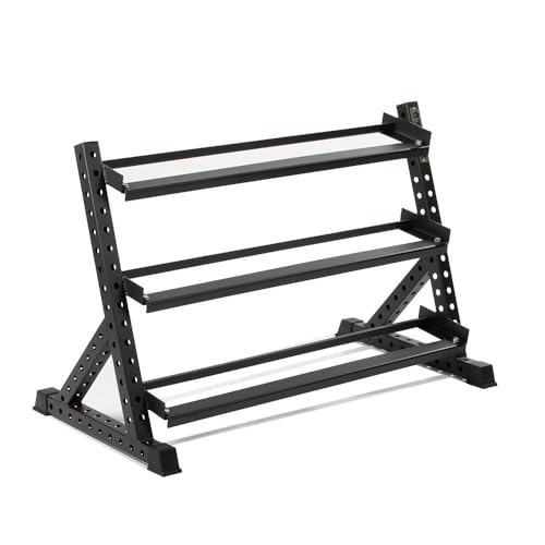 Titan Fitness 3 Tier Dumbbell Weight Rack Stand, Rated 800 LB, Organize Classic Dumbbells, Storage Fitness Rack