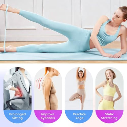 2026 Upgrade Figure 8 Resistance Band with Handles, Elastic Bands for Working Out,Arm,Back,Shoulder Training Elastic Ropes,Exercise Equipment for Yoga, Pilates,Physical Therapy Stretching (3 Pcs)