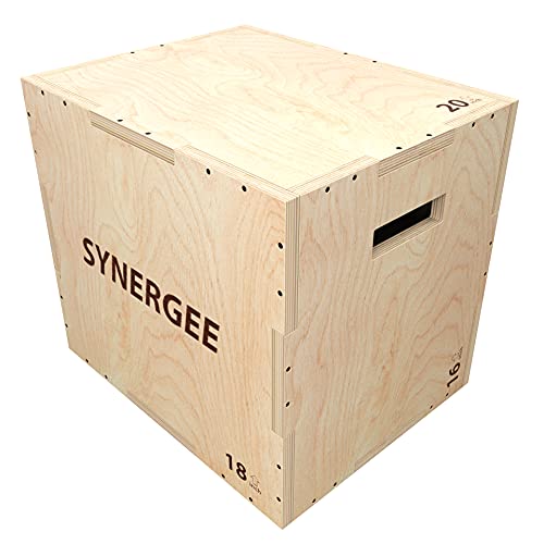 Synergee 3 in 1 Wood Plyo Box – Multiple Sizes - color: Wood Plyo - 20/18/16