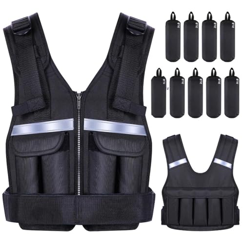 Weighted Vest Body Weight Vest Weight 2 to 18 lb Adjustable for Women Men for Climbing Building Walking Cardio