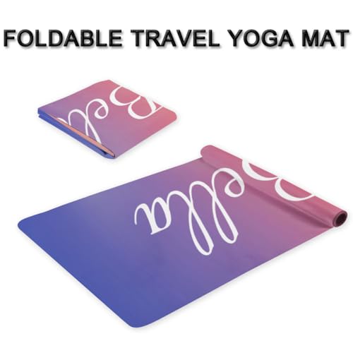 Custom Name Yoga Mat,Personalized Travel Yoga Exercise Mat,Non Slip,Perfect for Kids & Adults,Gradient Color D Series - color: Style 15