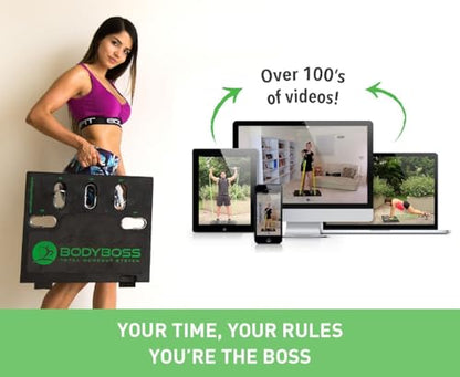 Home Gym 2.0 - Full Portable Gym Home Workout Package, Includes 1 Set of Resistance Bands (2) - Collapsible Resistance Bar, 2 Handles + More - Full Body Workouts for Home, Travel or Outside