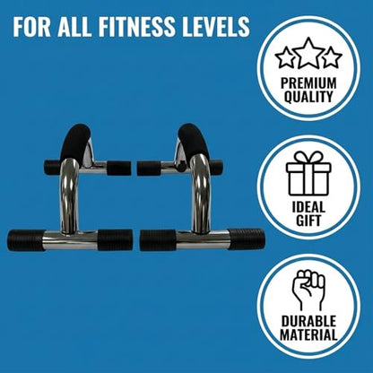 Enhance Upper Body Strength: Training Push Up Bars for Shoulders, Chest & Core - Non-Skid Feet, Compact & Portable