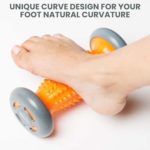 Foot Massage Roller Spikey Ball Set - for Plantar Fasciitis Relief, Acupressure Trigger Point Therapy, Whole Body Muscle Massager for Heel & Foot Arch Pain, Wrist, Shoulder & Neck