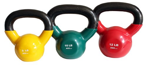Ader Vinyl Kettlebell Set- 8, 10, 12 Lb