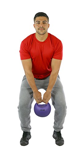 CanDo 10-3299 One Handle Medicine Ball, 20 lb, Purple - size: 20 lbs