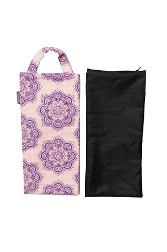 Yoga Sand Bag Jute/Cotton Unfilled for Yoga Weights and Resistance Training - color: Natural Purple