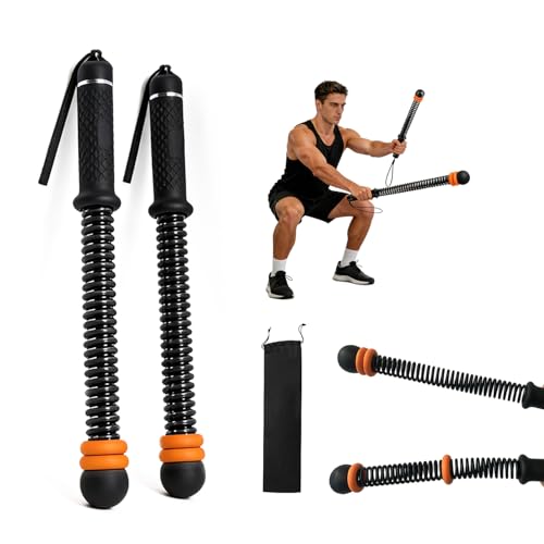 Ropeless Battle Ropes-Battle Ropes for Home Gym-Adjustable Cordless Workout Rope Portable-Strength & Full Body Training HIIT for Men & Women (2 Pack, Black)